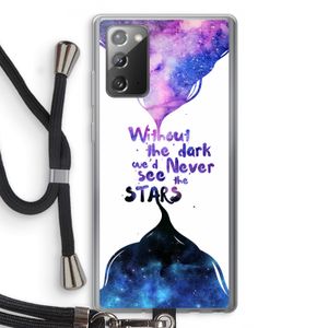 Stars quote: Samsung Galaxy Note 20 / Note 20 5G Transparant Hoesje met koord