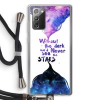 Stars quote: Samsung Galaxy Note 20 / Note 20 5G Transparant Hoesje met koord