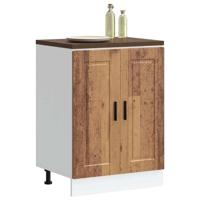 Keuken onderkast "Porto" bewerkt hout oud houtkleurig