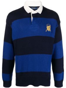 Polo Ralph Lauren pull rayé à logo brodé - Bleu