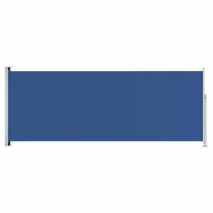 The Living Store Zijscherm - Polyester - 117 x (0-300) cm - Blauw