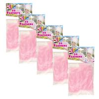 Sierveren - 250x - lichtroze - 17 cm - knutselveertjes - decoratie/hobbymateriaal