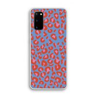 Leopard blue: Samsung Galaxy S20 Transparant Hoesje