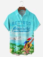 Retired Not My Problem Anymore Chest Pocket Short Sleeve Hawaiian Shirt - thumbnail