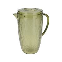 Schenkkan/waterkan - groen - 2500 ML - kunststof - D14 x H21 cm