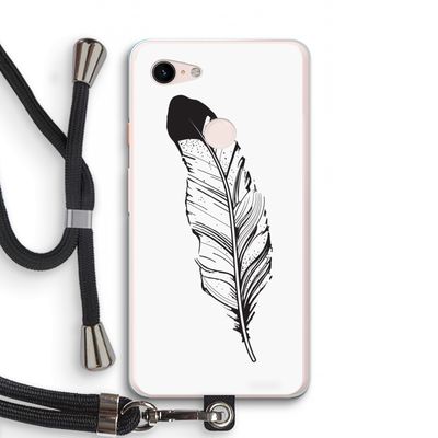 Pluim: Pixel 3 XL Transparant Hoesje met koord