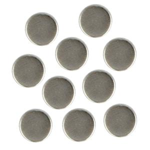 Amig Magneten setje rond - zilver - 10x stuks - 12 x 3 mm - Hobby artikelen/Memobord/Koelkast   -