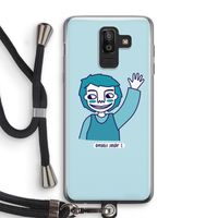 Zwaai: Samsung Galaxy J8 (2018) Transparant Hoesje met koord
