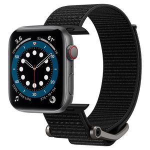 Spigen DuraPro Flex Apple Watch Series Ultra 2/Ultra/9/8/SE (2022)/7/SE/6/5/4/3/2/1 Band - 49mm/45mm/44mm/42mm - Zwart