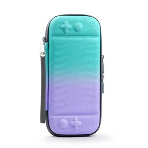 Case geschikt voor Nintendo Switch / Nintendo Switch OLED - Hardcover - Draagtas - Opbergtas - Case - Blauw/Paars