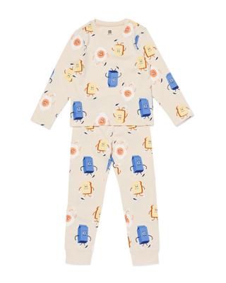 HEMA Kinderpyjama ontbijt gebroken wit (gebroken wit)