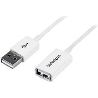 StarTech.com 1 m witte USB 2.0-verlengkabel A-naar-A M/F - thumbnail