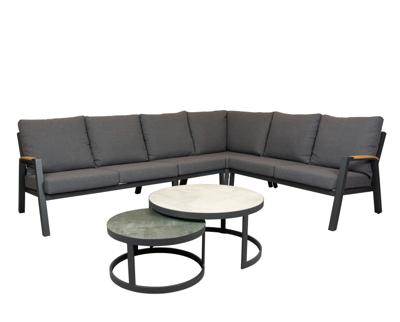 Qopps Ymabo lounghoek met Sprog koffie tafel set