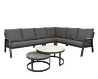 Qopps Ymabo lounghoek met Sprog koffie tafel set