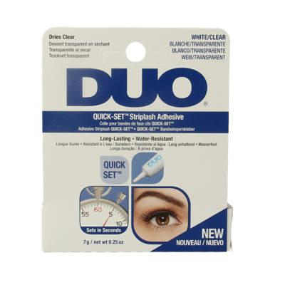 DUO Quickset striplash adhesive white/clear 7 Gram