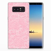 Samsung Galaxy Note 8 TPU Case White Flowers