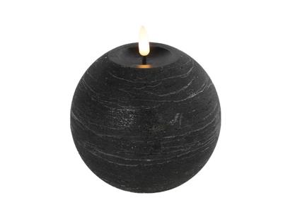 Ledkaars Lyon ro 12x12x12 cm zwart - Countryfield
