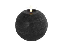 Ledkaars Lyon ro 12x12x12 cm zwart - Countryfield