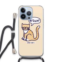 Miauw: iPhone 13 Pro Transparant Hoesje met koord