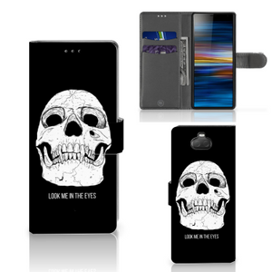 Telefoonhoesje met Naam Sony Xperia 10 Skull Eyes