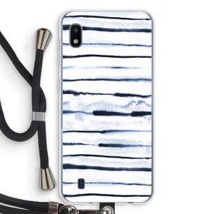 Ink Stripes: Samsung Galaxy A10 Transparant Hoesje met koord