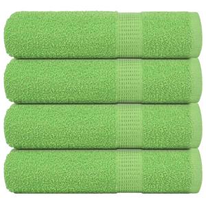 VidaXL Douchehanddoeken 4 st 70x140 cm 360 g/m² 100% katoen appelgroen