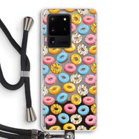 Pink donuts: Samsung Galaxy S20 Ultra Transparant Hoesje met koord