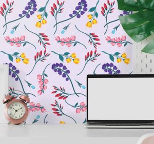 Behang bloemen Tuin minimalistische botanische bloemen