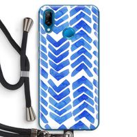 Blauwe pijlen: Huawei P20 Lite Transparant Hoesje met koord
