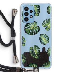 Tropische bladeren: Samsung Galaxy A52 Transparant Hoesje met koord