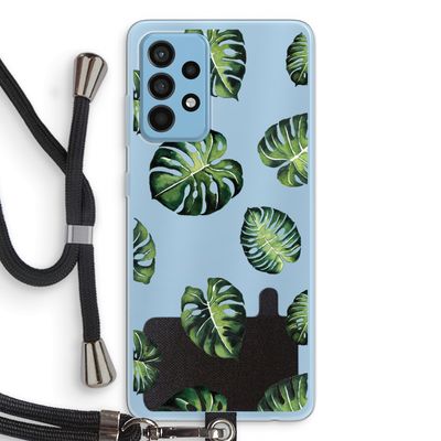 Tropische bladeren: Samsung Galaxy A52 Transparant Hoesje met koord