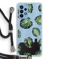 Tropische bladeren: Samsung Galaxy A52 Transparant Hoesje met koord