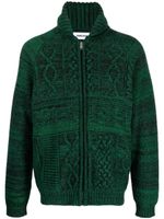 AMBUSH cardigan en maille à fermeture zippée - Vert