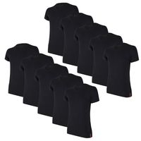 Undiemeister® Meisterpack Zwarte Slim Fit V-hals T-shirts 10-pack - Kwaliteit Heren Ondershirts - XXXL