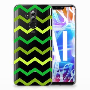 Huawei Mate 20 Lite TPU bumper Zigzag Groen