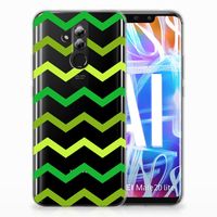 Huawei Mate 20 Lite TPU bumper Zigzag Groen - thumbnail