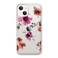 Geschilderde bloemen: iPhone 13 Transparant Hoesje
