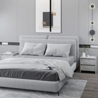 Nachtkastjes 2 st 45x34,5x44,5 cm bewerkt hout betongrijs