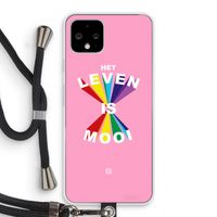 Het Leven Is Mooi: Pixel 4 Transparant Hoesje met koord
