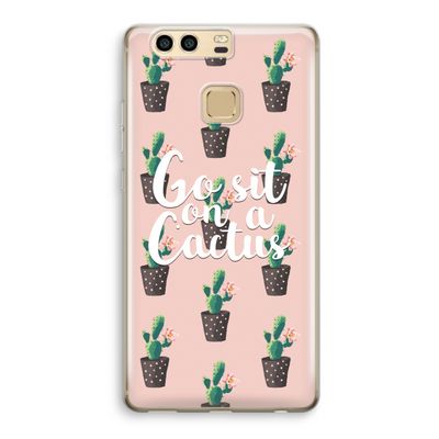 Cactus quote: Huawei P9 Transparant Hoesje