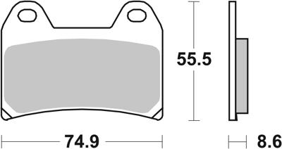 BREMBO Remblokken, voor de moto, Road Gesinterd Metaal 07BB19SA