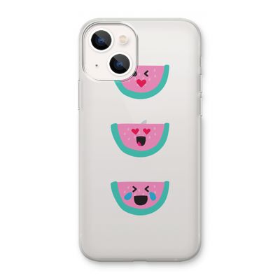 Smiley watermeloen: iPhone 13 mini Transparant Hoesje