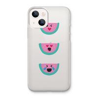 Smiley watermeloen: iPhone 13 mini Transparant Hoesje