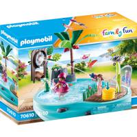 PLAYMOBIL Family Fun Zwembad met Watersplash 70610 - thumbnail