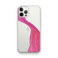 Paarse stroom: iPhone 12 Pro Transparant Hoesje