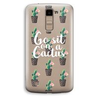 Cactus quote: LG K10 (2016) Transparant Hoesje