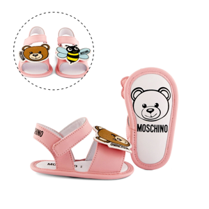 Moschino Baby Bear & Bee Sandals 74252 Baby Roze/Wit - Maat 16 - Kleur: WitRoze | Soccerfanshop