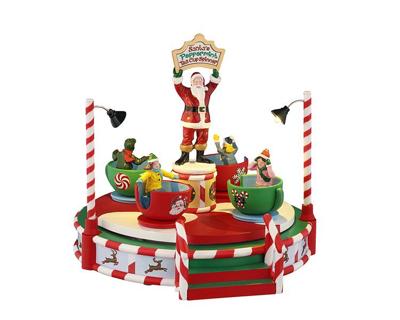 Kerstdorpminiatuur Santa's Peppermint Teacup Spinner 15x26x27 cm - Lemax