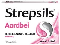 Aardbei suikervrij 24 Zuigtabletten