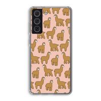 Alpacas: Samsung Galaxy S21 FE Transparant Hoesje